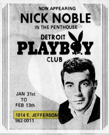 Stockholm Restaurant (Playboy Club, Skandia) - Jan 1972 Ad (newer photo)